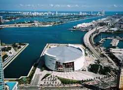 Its construction began in 1998 as a replacement fo Its construction began in 1998 as a replacement for the Miami Arena and was designed by the architecture firms Arquitectonica and 360 Architecture. It